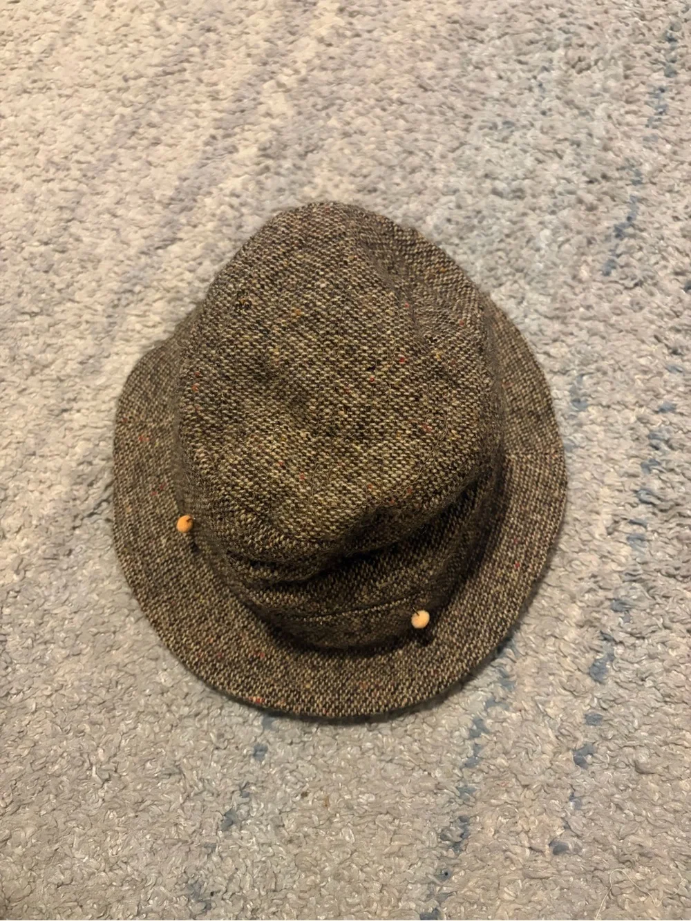 ⁠Vintage Abercrombie & Fitch Irish Tweed Walking Hat Wool Made in Ireland 7 5/8⁠